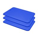 Ver imagem 1 de Conjunto 3 Bandejas Plásticas Self-service Refeição 48 X 32,5 X 2 Br-100 Azul - Della Plast