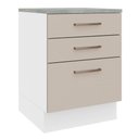 Ver imagem 1 de Balcão 60 Cm 3 Gavetas Branco/crema Agata Madesa