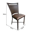 Ver imagem 2 de Kit 4 Cadeiras Sala Jantar em Alumínio Marrom