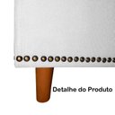 Ver imagem 5 de Kit Cabeceira e Calçadeira com Baú 195 Cm King Casal Diana Suede Branco - Fina Mobília