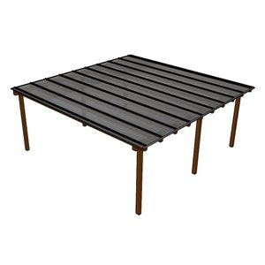 Kit Policarbonato Cinza Refletivo 6mm 6,00m X 6,00m - Perfis Naturais
