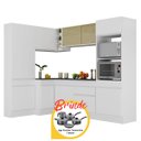 Ver imagem 3 de Armário Cozinha Completa Canto Veneza Mp2085 Multimóveis Branco + Brinde Jogo de Panelas Tramontina