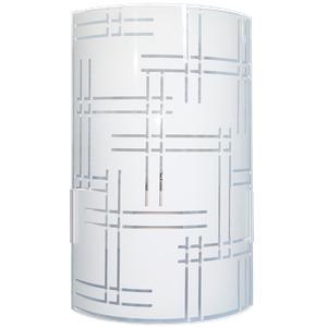 Arandela Moderna Solaris Calha Vidro Curvo Tema Abstrat Gama