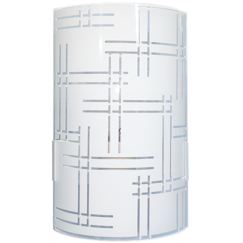 Arandela Moderna Solaris Calha Vidro Curvo Tema Abstrat Gama