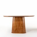 Ver imagem 3 de Mesa de Jantar Lina até 6 Lugares Orgânica com Vidro Off White 140x90cm