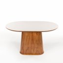 Ver imagem 6 de Mesa de Jantar Lina até 6 Lugares Orgânica com Vidro Off White 140x90cm