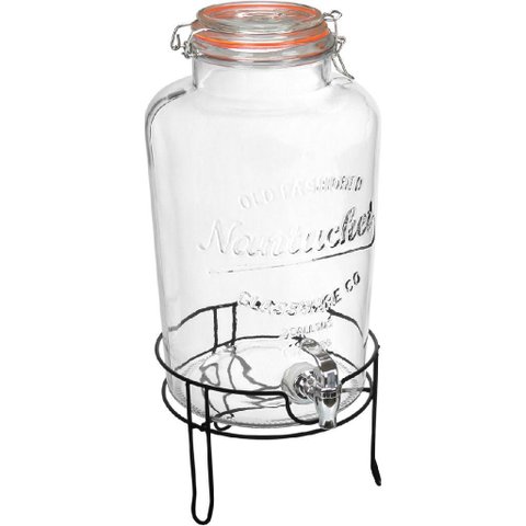 Refresqueira Suco Agua com Suporte Metal Home&co Vidro 8l 47x25x25cm Transparente