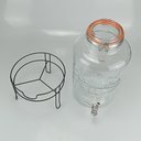 Ver imagem 5 de Refresqueira de Vidro 8L Transparente 47x25x25cm Suco Bebidas Torneira Festa