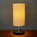 Ver imagem 1 de Abajur Luminaria de Mesa Redondo com Interruptor Ref 84 Decoração Casa Sala Quarto Escritório Moveis