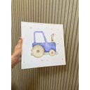 Ver imagem 6 de Kit 3 Quadros Infantis Transportes Aquarela 26x26 Moldura Filete Branca sem Vidro