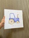 Ver imagem 6 de Kit 3 Quadros Infantis Transportes Aquarela 26x26 Moldura Filete Branca sem Vidro