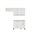 Ver imagem 3 de Cozinha Completa Alpha 3 Peças (2aéreos+1balcão) C3p32 Branco - Carraro