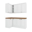 Ver imagem 4 de Lavanderia Modulada 05 Peças 100% MDF com Balcão e Aéreo Canto Reto e Tampo Branco HP/ Nature Americana