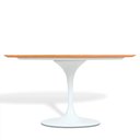Ver imagem 2 de Mesa Saarinen Oval Freijó 235x122cm - Base Branca