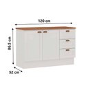 Ver imagem 3 de Balcão Cozinha Genialflex Provençal Branco com Tampo Ébano