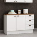 Ver imagem 1 de Balcão Cozinha Genialflex Provençal Branco com Tampo Ébano