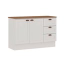 Ver imagem 2 de Balcão Cozinha Genialflex Provençal Branco com Tampo Ébano