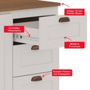 Ver imagem 5 de Balcão Cozinha Genialflex Provençal Branco com Tampo Ébano