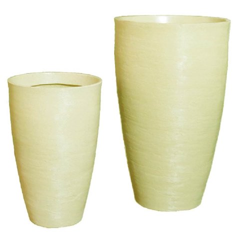 Kit 2 Vasos Planta 65x40 + 45x30 Oval Moderno Polietileno BGPLASTICOS V1365M2 AZUL ARARA 009