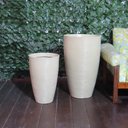 Ver imagem 2 de Kit 2 Vasos Planta 65x40 + 45x30 Oval Moderno Polietileno BGPLASTICOS V1365M2 AZUL ARARA 009