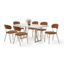 Ver imagem 2 de Conjunto para Sala de Jantar com 6 Cadeiras Betina Bege/Champagne/Terracota/Off White