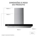 Ver imagem 7 de Coifa de Ilha 90cm Smart Pro Touch Midea Mh90m83at24mw2 - 220v