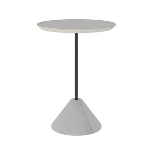 Mesa Stone Lateral Pequena - Off White/grafite Imcal