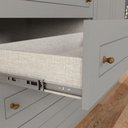 Ver imagem 3 de Conjunto Guarda Roupa e Cômoda Americana Henn 2 Peças 5 Portas 8 Gavetas