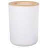 Kit Lavabo Porta Cotonete Ou Algodão Tampa De Bambu 6 Peças - 9