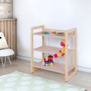 Ver imagem 1 de Prateleira Multiuso Mdf 3 Prateleiras Moderna: Rosa