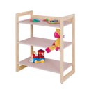 Ver imagem 2 de Prateleira Multiuso Mdf 3 Prateleiras Moderna: Rosa