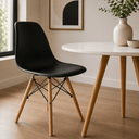 Ver imagem 5 de Kit 4 Cadeiras Eames Charles Eiffel para Sala de Jantar Moderna - Preta