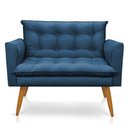 Ver imagem 4 de Kit 2 Poltronas Namoradeira 2 Lugares Azul Marinho