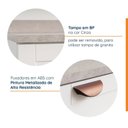 Ver imagem 6 de Balcão Porta Tempero Planejado 20cm com Tampo Arizona CabeCasa MadeiraOriginals Branco