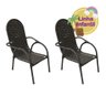 Kit 4 Cadeiras Em Junco Infantil Para Varanda/Area Luxo Preto - 1