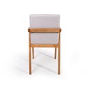 Ver imagem 4 de Cadeira de Jantar Estofada Luna - Cinza Claro