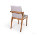 Ver imagem 3 de Cadeira de Jantar Estofada Luna - Cinza Claro