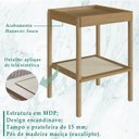 Ver imagem 3 de Mesa Lateral 58 Cm Pes Madeira Palhinha Oslo 27962 Hanover Artesano