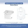 Assento Sanitário Tampa de Vaso Branco Resina Poliester Duna para Bacia Deca - 3