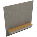 Ver mais imagens de Painel Ripado para TV 85 pol com Bancada Suspensa Orgânica 258cm Slats L05 Tauari Gris Fosco - Lyam