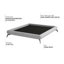 Ver imagem 6 de Cama Casal Base Box Pés Ferro 156cm Emma Linho Cinza Claro - Nexta Casa