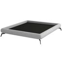 Ver imagem 1 de Cama Casal Base Box Pés Ferro 156cm Emma Linho Cinza Claro - Nexta Casa