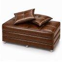 Ver imagem 1 de Puff Cama Casal Dobravel 130cm com Rodizios e Almofada Cor: Corissimo Wisk