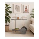 Ver imagem 4 de Carrinho Bar Oval Dourado Bebidas Café - Montado