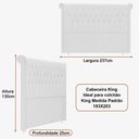 Ver imagem 2 de Cabeceira para Cama Box King 237cm Sophy Linho Bege - Sallar Home
