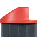 Ver imagem 4 de Lixeira Madeira Plástica 100 Litros - 70 Cm:cinza/vermelho