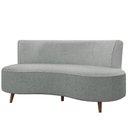 Ver imagem 1 de Sofá 2 Lugares para Sala Living 135cm Pés Palito Korah K04 Bouclê Cinza - Mpozenato