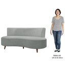 Ver imagem 5 de Sofá 2 Lugares para Sala Living 135cm Pés Palito Korah K04 Bouclê Cinza - Mpozenato