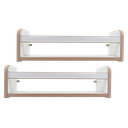 Ver imagem 1 de Kit 2 Prateleiras Estante Porta Livros Objetos Branca 45cm