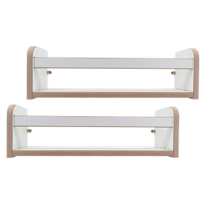 Kit 2 Prateleiras Estante Porta Livros Objetos Branca 45cm